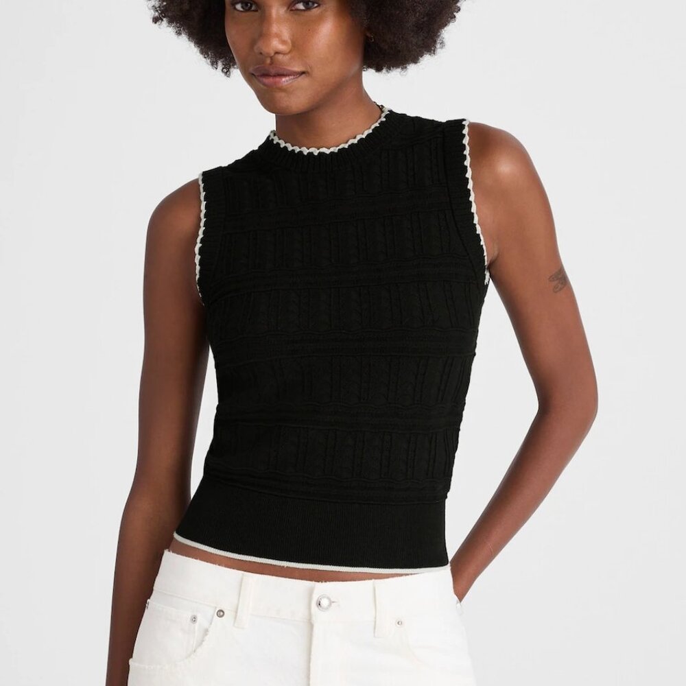 Madewell Black Sleeveless Sweater